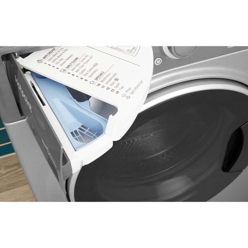 Hotpoint-Washer-dryer-Freestanding-RD-966-JGD-UK-Graphite-Front-loader-Drawer