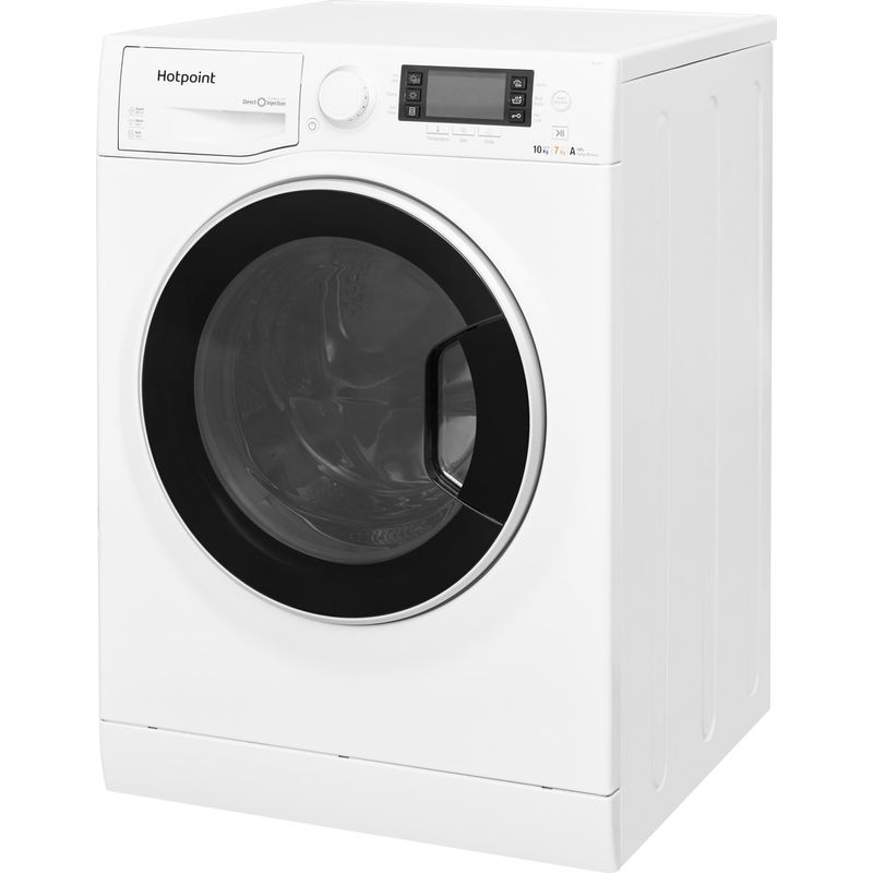 Hotpoint-Washer-dryer-Freestanding-RD-1076-JD-UK-White-Front-loader-Perspective