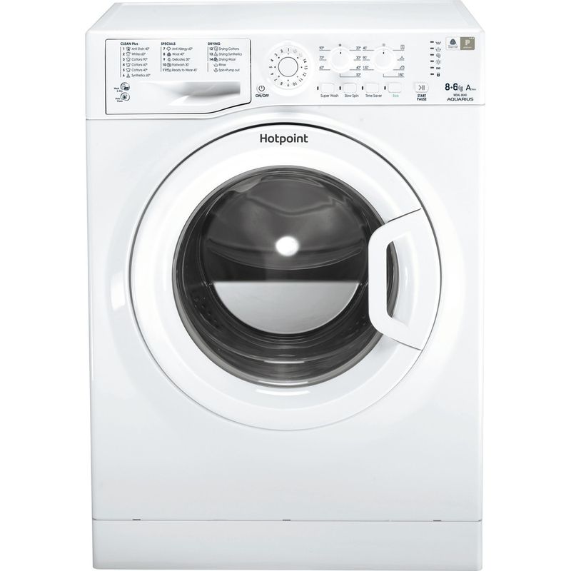 Hotpoint-Washer-dryer-Freestanding-WDAL-8640P-UK-White-Front-loader-Frontal