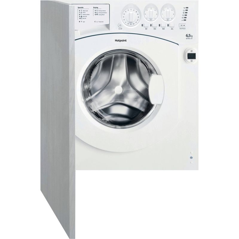 Hotpoint-Washer-dryer-Built-in-BHWD-129--UK--1-White-Front-loader-Frontal