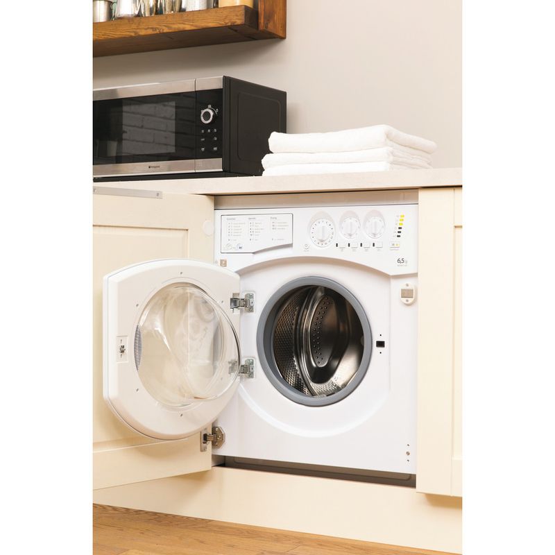 Hotpoint-Washer-dryer-Built-in-BHWD-129--UK--1-White-Front-loader-Lifestyle-perspective-open
