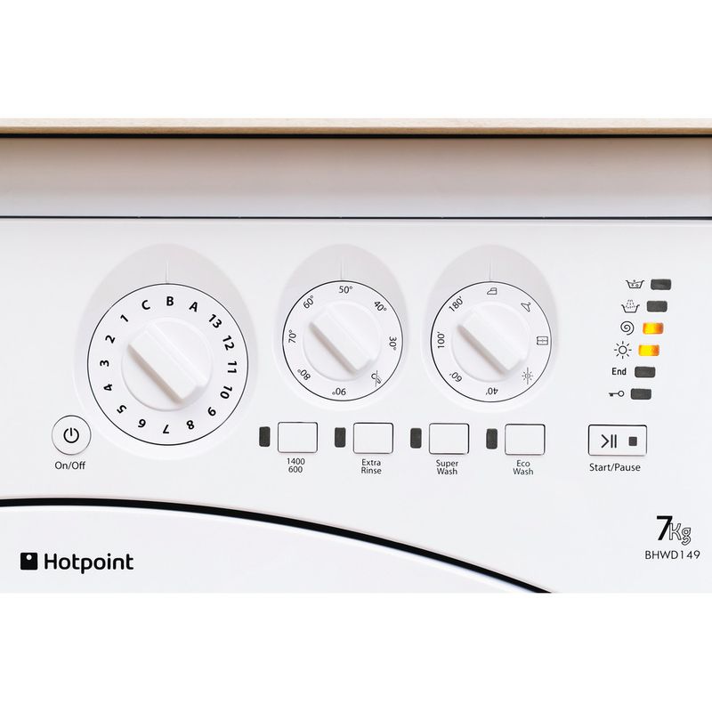 Hotpoint-Washer-dryer-Built-in-BHWD-149--UK--1-White-Front-loader-Control-panel