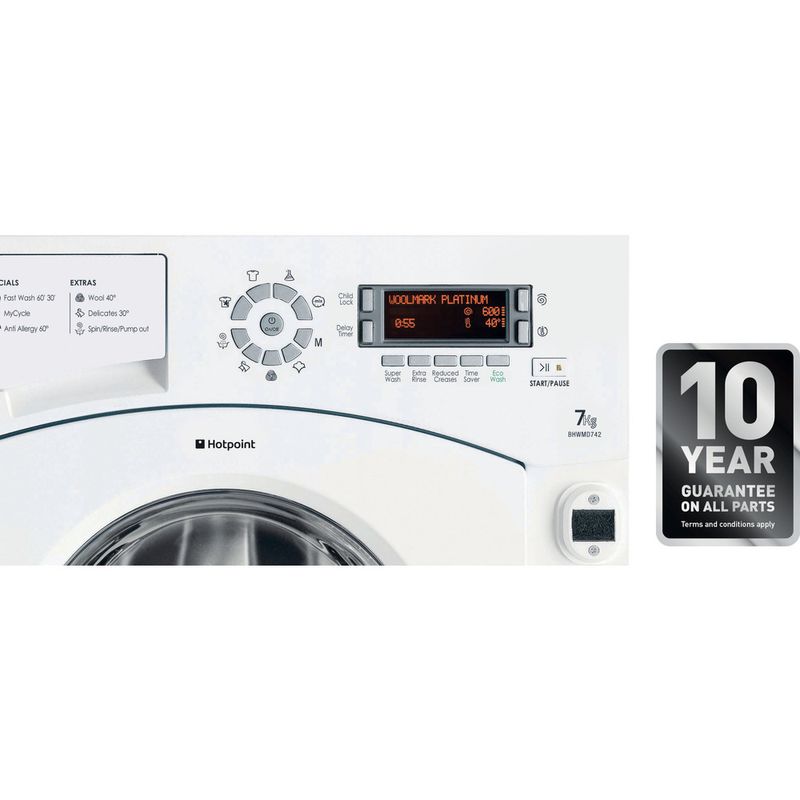 Hotpoint-Washing-machine-Built-in-BHWMD-742--UK--White-Front-loader-A---Control-panel
