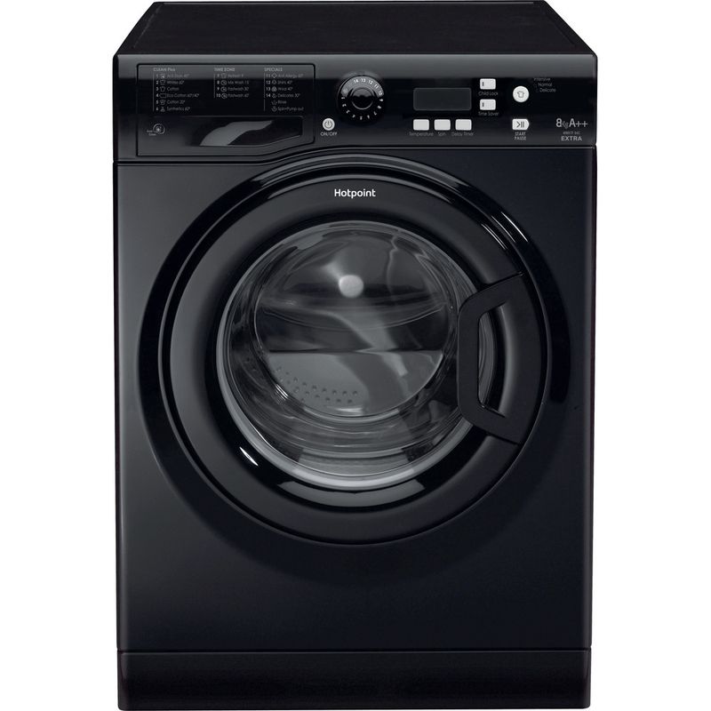 Hotpoint-Washing-machine-Freestanding-WMXTF-842K-UK.R-Black-Front-loader-A---Frontal