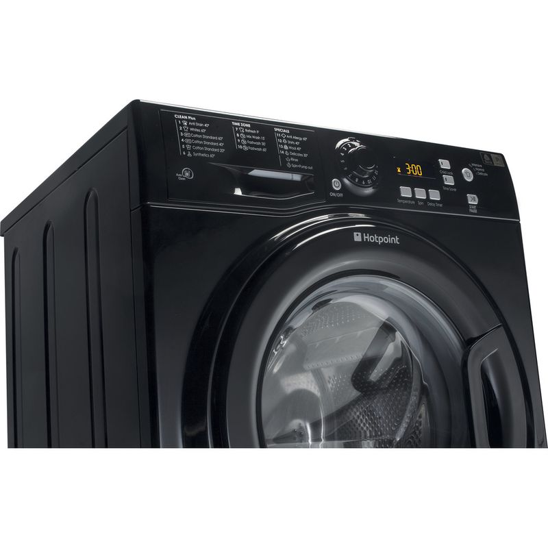 Hotpoint-Washing-machine-Freestanding-WMXTF-842K-UK.R-Black-Front-loader-A---Lifestyle-perspective