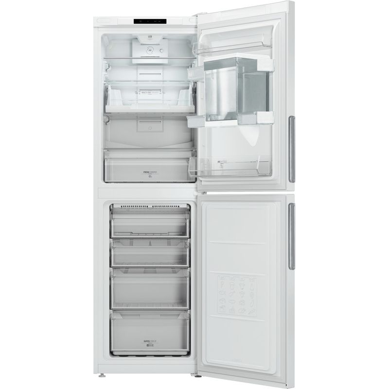 Hotpoint-Fridge-Freezer-Freestanding-LAL85-FF1I-W-WTD-White-2-doors-Frontal-open