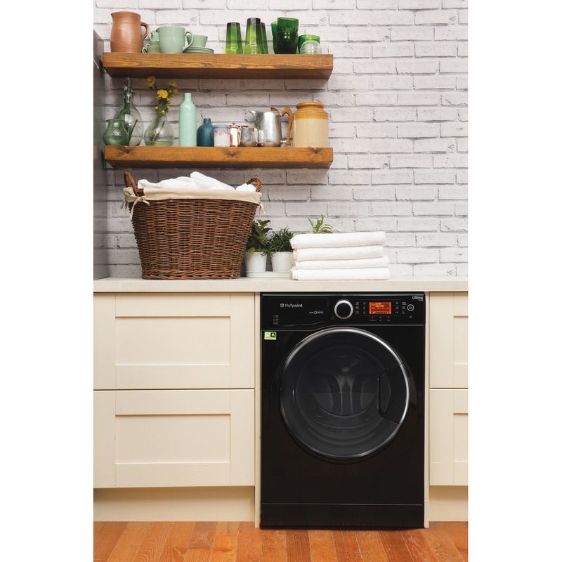 Hotpoint-Washing-machine-Freestanding-RPD-9477-DKD-UK-Black-Front-loader-A----Lifestyle-frontal