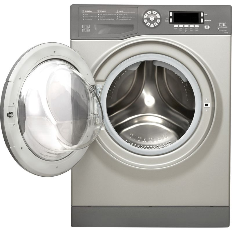 Hotpoint-Washer-dryer-Freestanding-FDD-9640G-UK-Graphite-Front-loader-Frontal-open