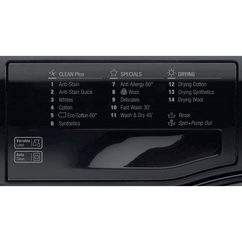 Hotpoint-Washer-dryer-Freestanding-FDL-9640K-UK-Black-Front-loader-Program