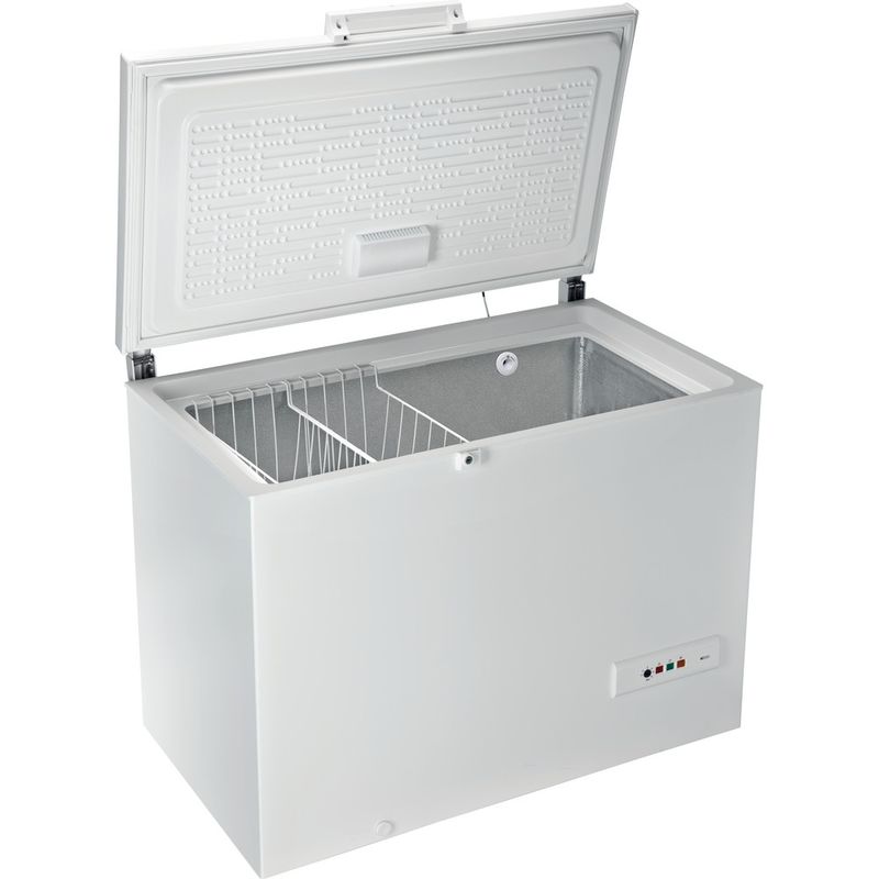 Hotpoint-Freezer-Freestanding-CS1A-300-H-FA-UK-White-Perspective-open