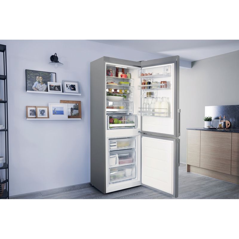 Hotpoint-Fridge-Freezer-Freestanding-SMP8-D2Z-X-H-Optic-Inox-2-doors-Lifestyle-perspective-open