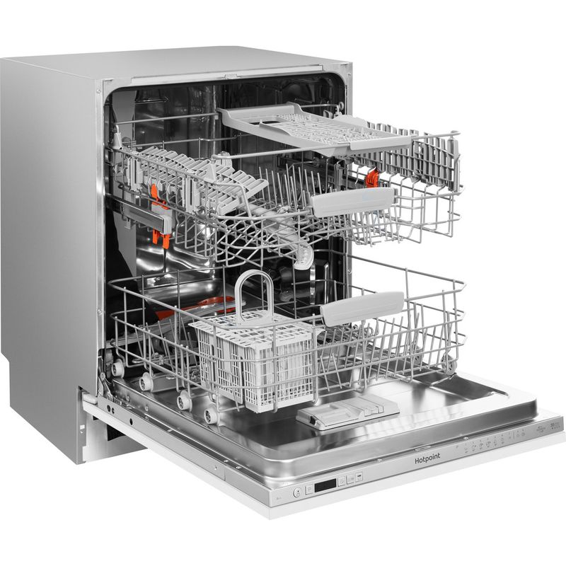 Hotpoint-Dishwasher-Built-in-HIO-3C26-W-UK-Full-integrated-E-Perspective-open