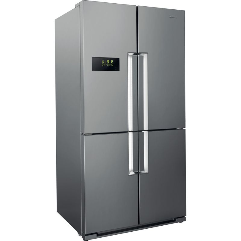 Hotpoint-Side-by-Side-Freestanding-HPSN--4T-A--IN-Inox-Perspective