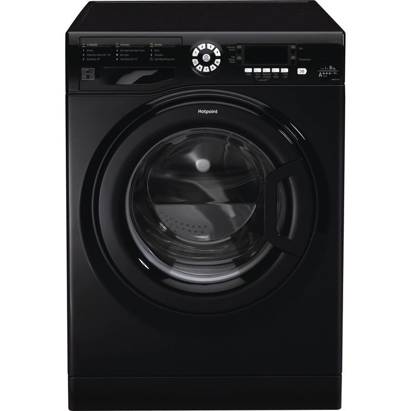Hotpoint-Washing-machine-Freestanding-WMAOD-844K-UK-Black-Front-loader-A----Frontal