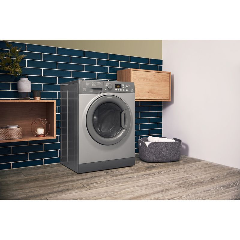 Hotpoint-Washer-dryer-Freestanding-FDF-9640-K-UK-Black-Front-loader-Lifestyle-perspective