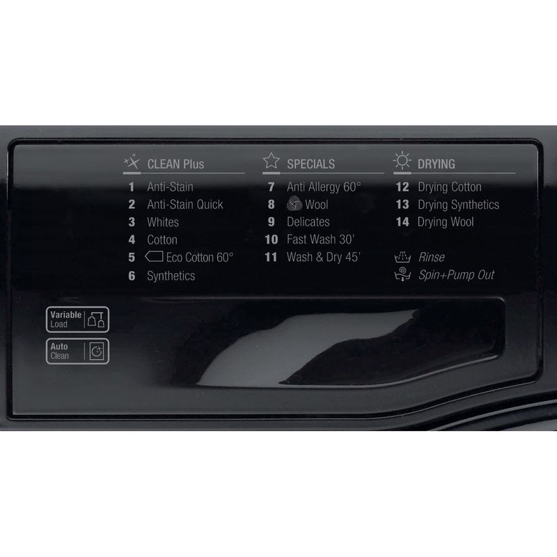 Hotpoint-Washer-dryer-Freestanding-FDF-9640-K-UK-Black-Front-loader-Program
