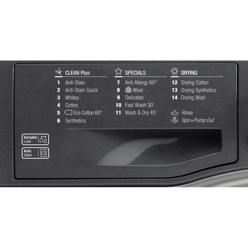 Hotpoint-Washer-dryer-Freestanding-FDF-9640-G-UK-Graphite-Front-loader-Program