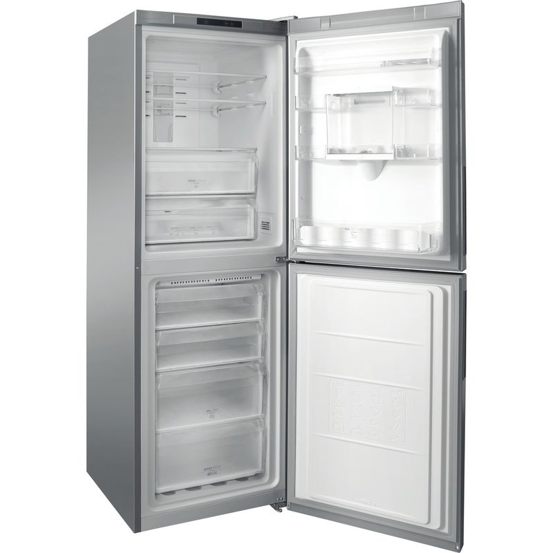 Hotpoint-Fridge-Freezer-Freestanding-XAL85-T1I-G-WTD.1-Graphite-2-doors-Perspective-open