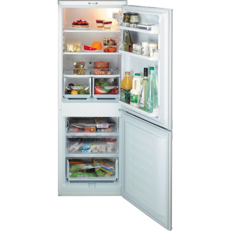 Hotpoint-Fridge-Freezer-Freestanding-HBD-5515-W-UK-White-2-doors-Frontal-open