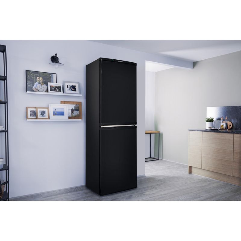 Hotpoint-Fridge-Freezer-Freestanding-HBNF-5517-B-UK-Black-2-doors-Lifestyle-perspective