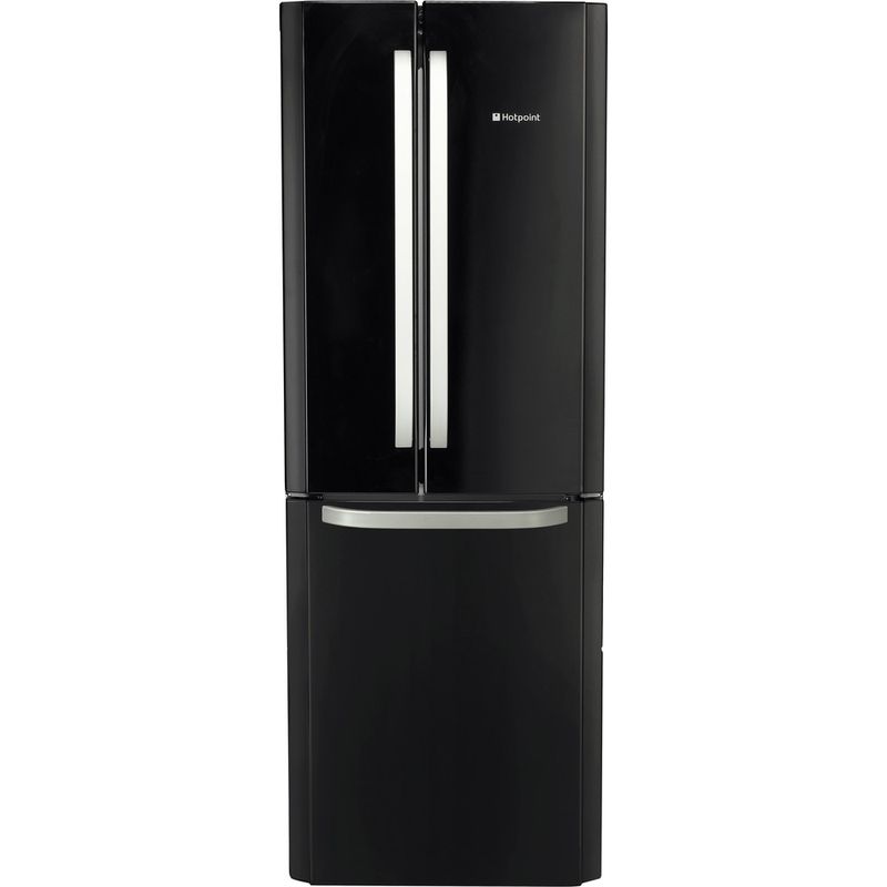 Hotpoint-Fridge-Freezer-Freestanding-FFU3D.1-K-Black-2-doors-Frontal