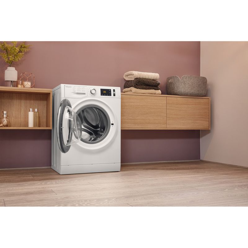 Hotpoint-Washing-machine-Freestanding-NM11-1065-WC-A-UK-White-Front-loader-A----Lifestyle-perspective-open