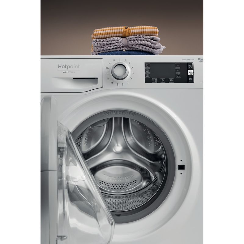 Hotpoint-Washing-machine-Freestanding-NLLCD-1165-WD-ADW-UK-White-Front-loader-A----Lifestyle-frontal-open