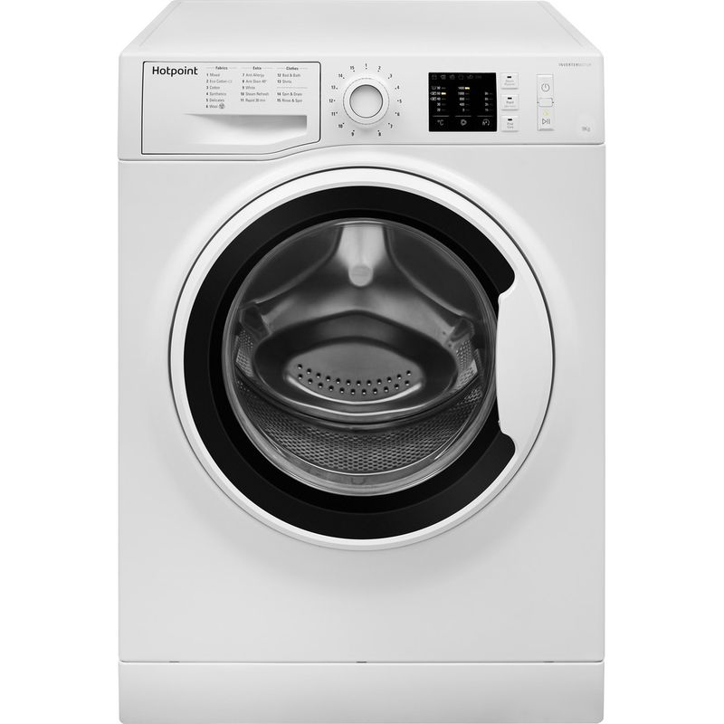 Hotpoint-Washing-machine-Freestanding-NM10-944-WW-UK-White-Front-loader-A----Frontal