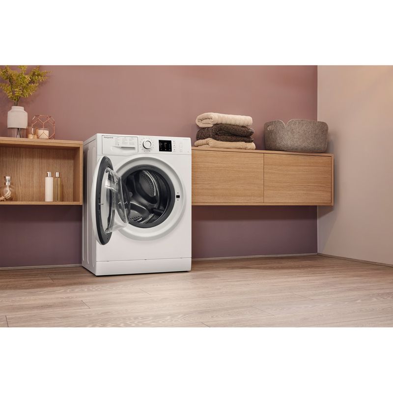 Hotpoint-Washing-machine-Freestanding-NM10-944-WW-UK-White-Front-loader-A----Lifestyle-perspective-open