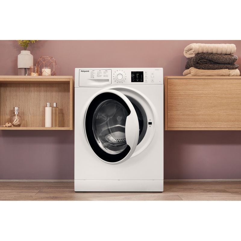 Hotpoint-Washing-machine-Freestanding-NM10-944-WW-UK-White-Front-loader-A----Lifestyle-frontal-open