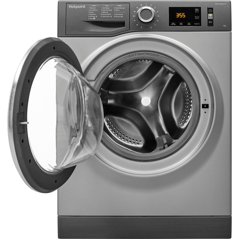 Hotpoint-Washing-machine-Freestanding-NM11-964-GC-A-UK-Graphite-Front-loader-A----Frontal-open
