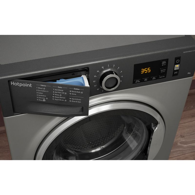 Hotpoint-Washing-machine-Freestanding-NM11-964-GC-A-UK-Graphite-Front-loader-A----Drawer