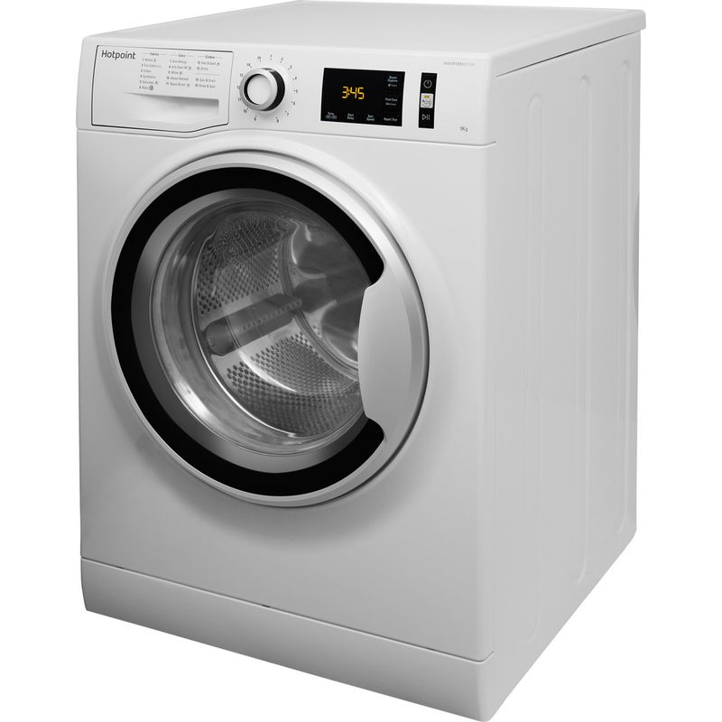 Hotpoint-Washing-machine-Freestanding-NM11-946-WS-A-UK-White-Front-loader-A----Perspective