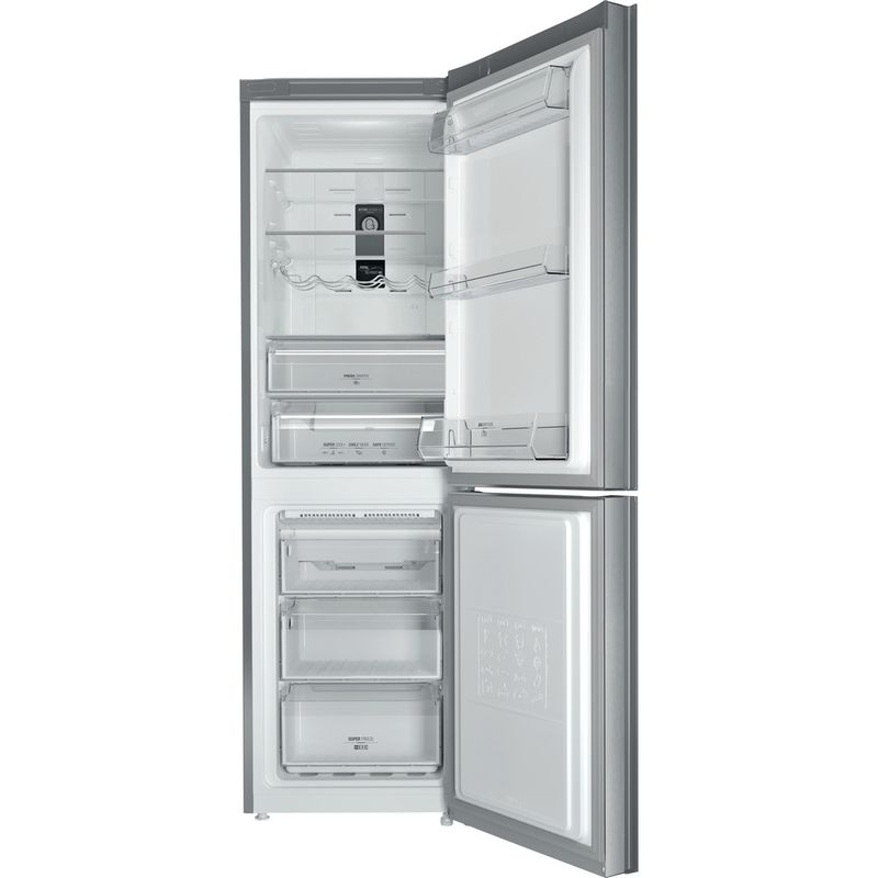 Hotpoint-Fridge-Freezer-Freestanding-XUL8-T2Z-XOV.1-Inox-2-doors-Frontal-open