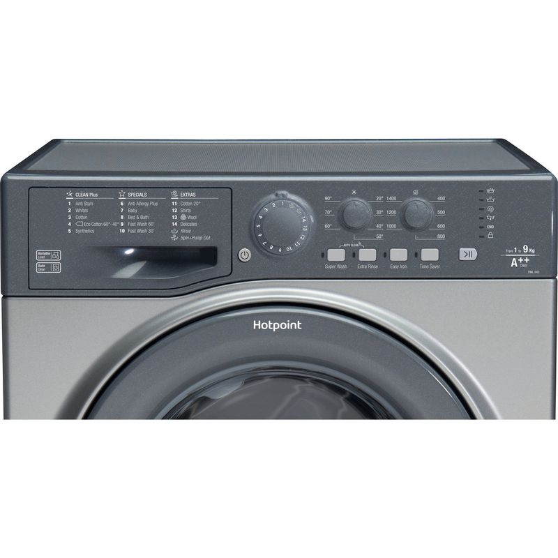 Hotpoint-Washing-machine-Freestanding-FML-942-G-UK-Graphite-Front-loader-A---Control-panel