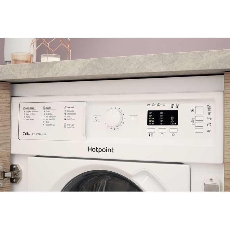 Hotpoint-Washer-dryer-Built-in-BI-WDHL-7128-UK-White-Front-loader-Lifestyle-control-panel