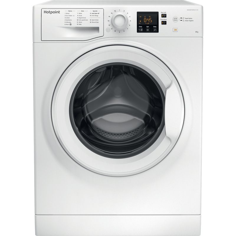 Hotpoint-Washing-machine-Freestanding-NSWM-863C-W-UK-White-Front-loader-A----Frontal