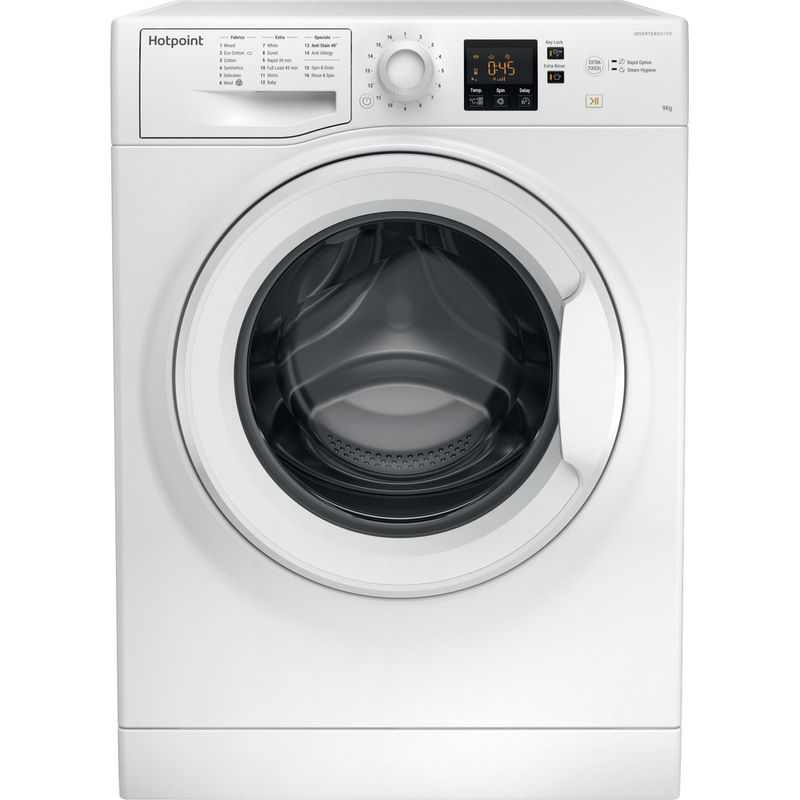 Hotpoint-Washing-machine-Freestanding-NSWM-963C-W-UK-White-Front-loader-A----Frontal