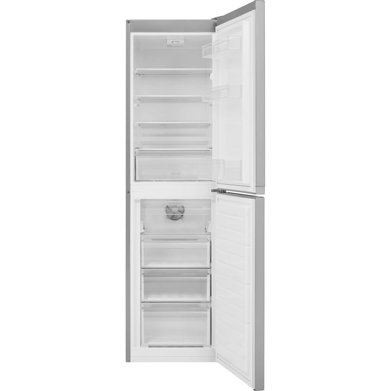 Hotpoint-Fridge-Freezer-Freestanding-HBNF-55181-S-UK-Silver-2-doors-Frontal-open