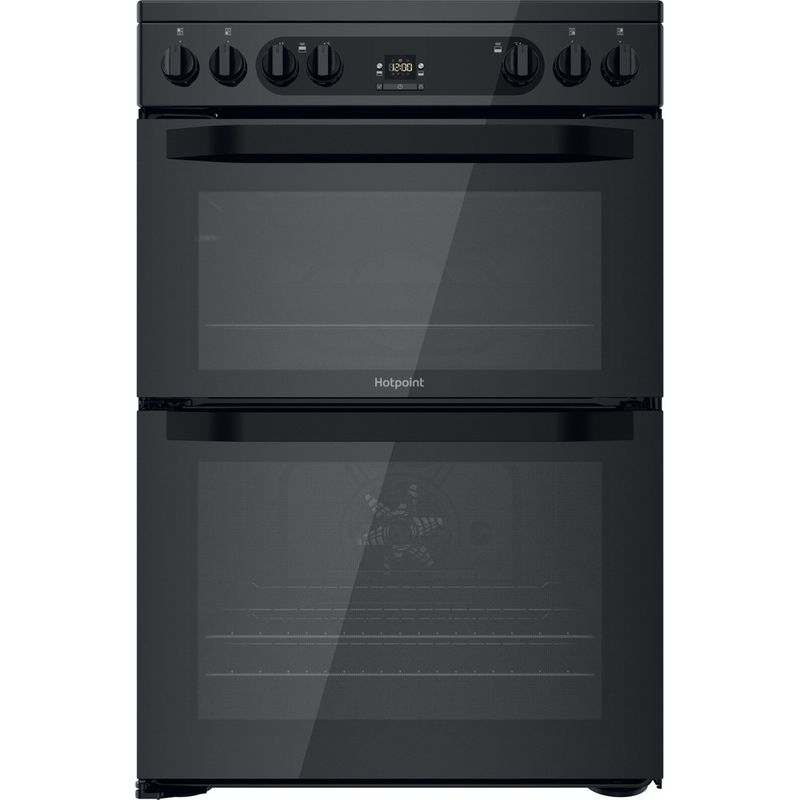 Hotpoint Double Cooker HDM67V92HCB/UK Black A Frontal