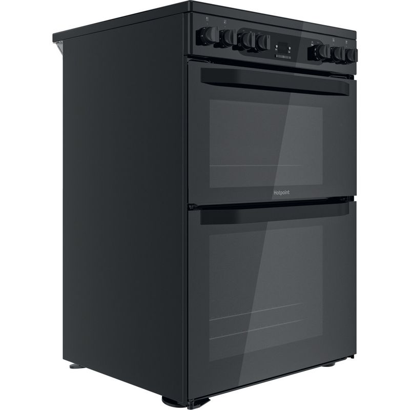Hotpoint Double Cooker HDM67V92HCB/UK Black A Perspective