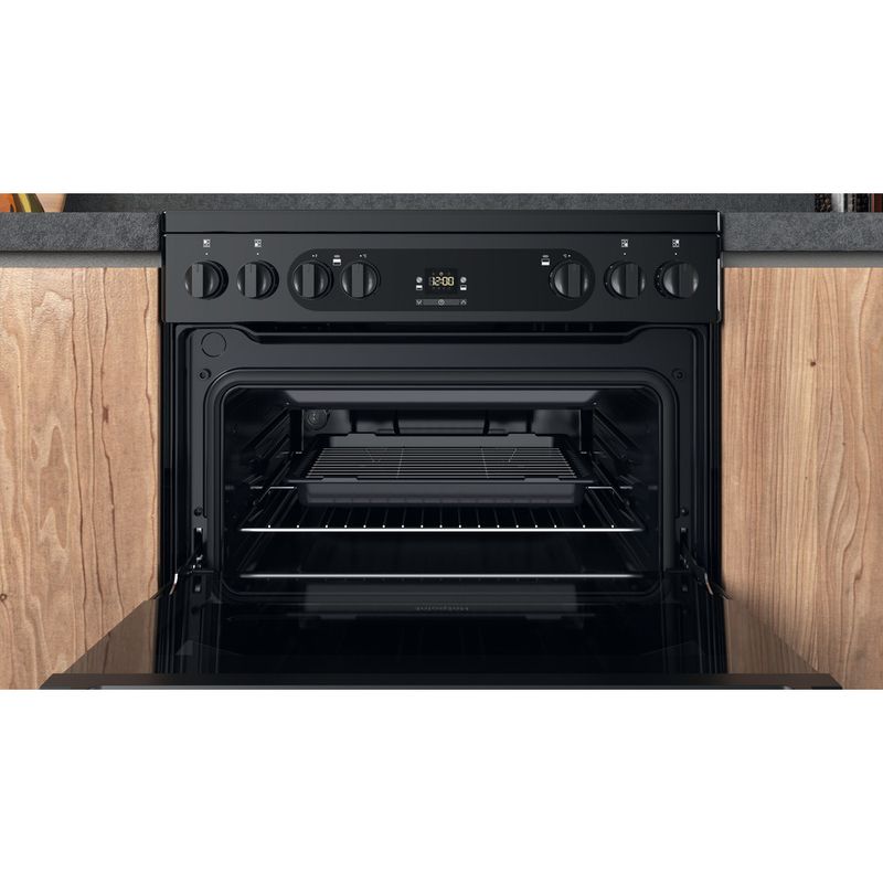 Hotpoint Double Cooker HDM67V92HCB/UK Black A Cavity