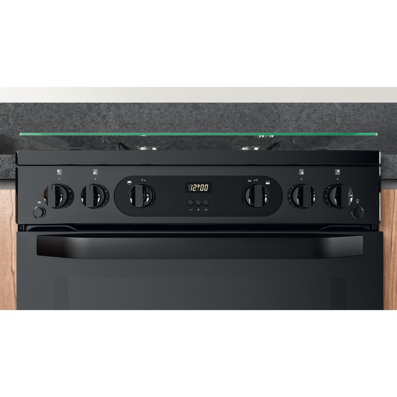 Hotpoint Double Cooker HDM67G0CCB/UK Black A+ Lifestyle control panel