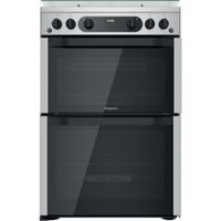 Hotpoint Double Gas Cooker - Stainless Steel - 60cm - A+ | A+ Rated - HDM67G0CCX/UK