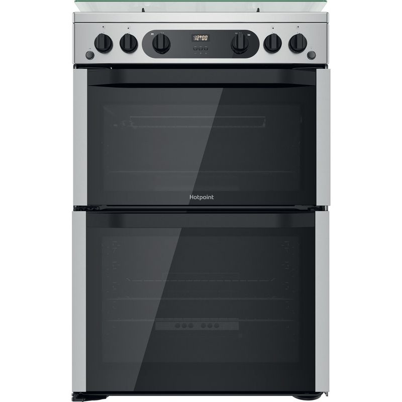 Hotpoint Double Cooker HDM67G0CCX/UK Inox A+ Frontal