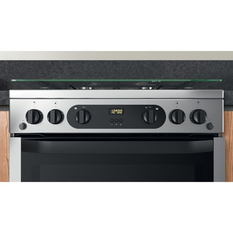 Hotpoint Double Cooker HDM67G0CCX/UK Inox A+ Lifestyle control panel