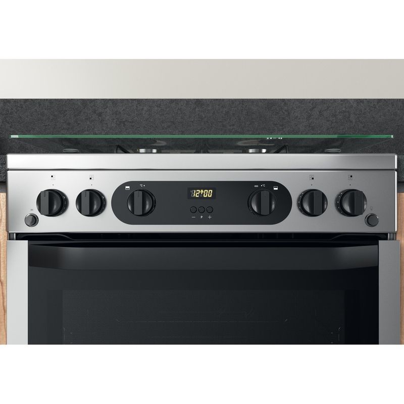 Hotpoint Double Cooker HDM67G0CCX/UK Inox A+ Control panel