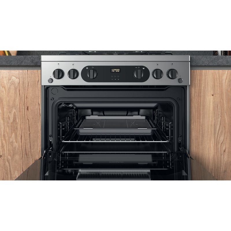 Hotpoint Double Cooker HDM67G0CCX/UK Inox A+ Cavity
