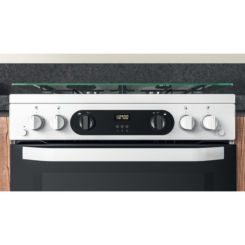 Hotpoint Double Cooker HDM67G0CCW/UK White A+ Lifestyle control panel