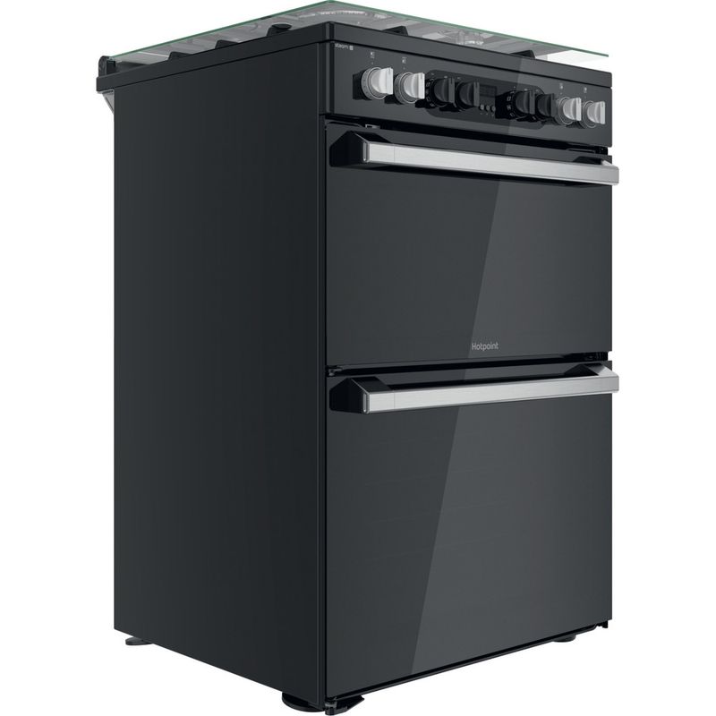 Hotpoint Double Cooker HDM67G8CCB/UK Black A Perspective